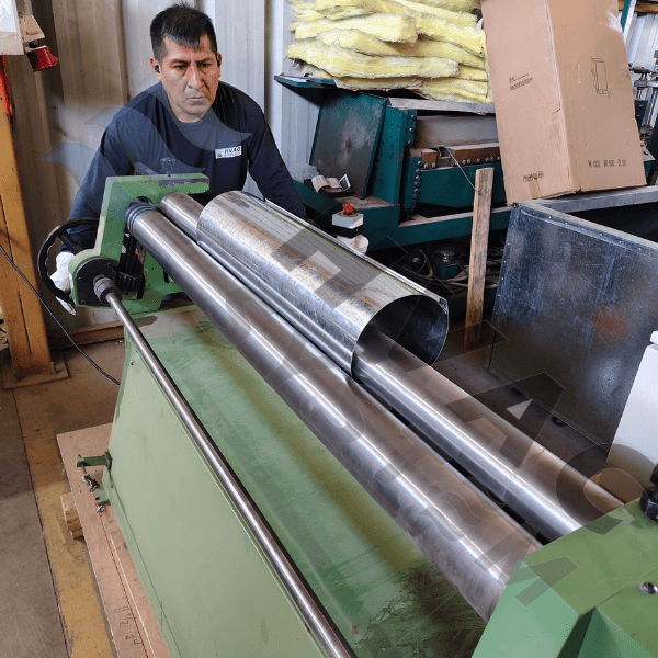 Fabricación de ductos cilíndricos galvanizados