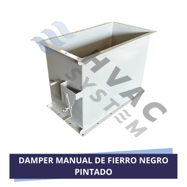DAMPER MANUAL DE FIERRO NEGRO PINTADO