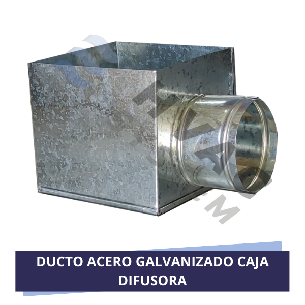 DUCTO ACERO GALVANIZADO CAJA DIFUSORA