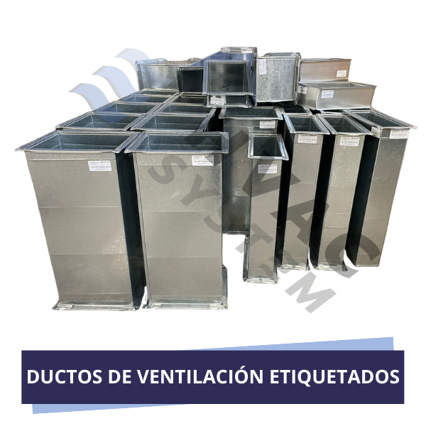 DUCTOS DE VENTILACIÓN TDC ETIQUETADOS